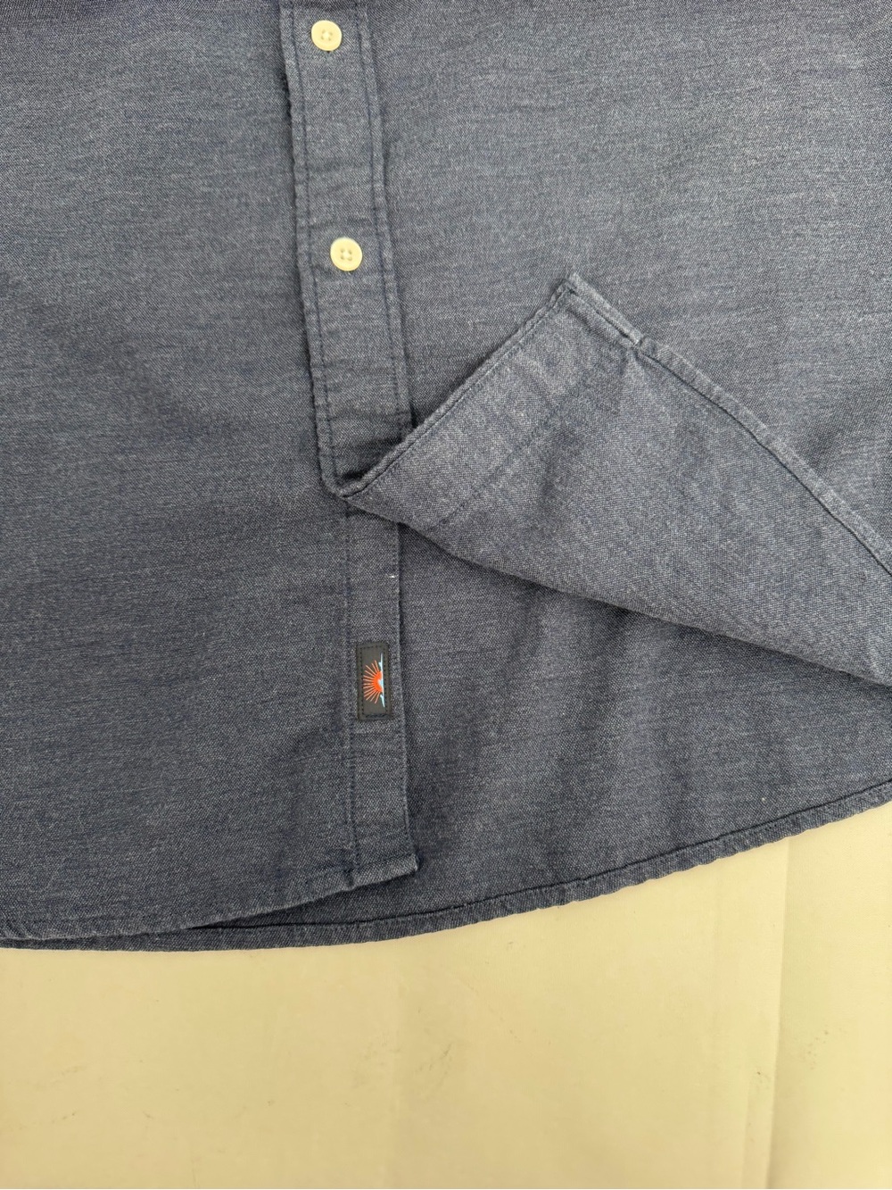Faherty Men’s XL Navy Stretch Oxford Shirt Long Sleeve MWC0070 - Picture 7 of 10